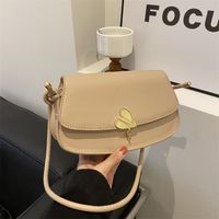 Women's Pu Leather Solid Color Vintage Style Classic Style Semicircle Lock Clasp Shoulder Bag main image 4