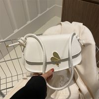 Women's Pu Leather Solid Color Vintage Style Classic Style Semicircle Lock Clasp Shoulder Bag main image 2
