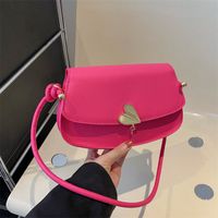 Women's Pu Leather Solid Color Vintage Style Classic Style Semicircle Lock Clasp Shoulder Bag main image 5