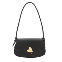 Women's Pu Leather Solid Color Vintage Style Classic Style Semicircle Lock Clasp Shoulder Bag sku image 5