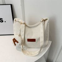 Women's Corduroy Solid Color Classic Style Square Zipper Shoulder Bag main image 7
