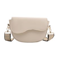 Women's Pu Leather Solid Color Classic Style Semicircle Flip Cover Shoulder Bag sku image 3