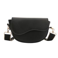 Women's Pu Leather Solid Color Classic Style Semicircle Flip Cover Shoulder Bag sku image 4