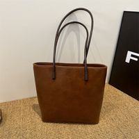 Women's Pu Leather Solid Color Vintage Style Classic Style Square Zipper Underarm Bag main image 5