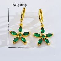 1 Pair Elegant Sweet Flower Copper Drop Earrings main image 2