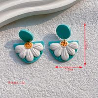 1 Pair Pastoral Rose Flower Handmade Plating Soft Clay 14k Gold Plated Drop Earrings sku image 2
