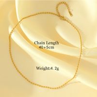 Stainless Steel 18K Gold Plated Simple Style Plating Solid Color Necklace sku image 7
