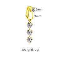 1 Piece Belly Rings Sexy Heart Shape Butterfly Planet 316 Stainless Steel  Alloy Plating Inlay Acrylic Rhinestones Glass White Gold Plated Gold Plated main image 4