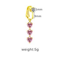 1 Piece Belly Rings Sexy Heart Shape Butterfly Planet 316 Stainless Steel  Alloy Plating Inlay Acrylic Rhinestones Glass White Gold Plated Gold Plated main image 5