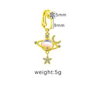 1 Piece Belly Rings Sexy Heart Shape Butterfly Planet 316 Stainless Steel  Alloy Plating Inlay Acrylic Rhinestones Glass White Gold Plated Gold Plated main image 3
