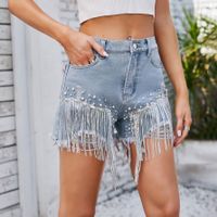 Women's Daily Streetwear Solid Color Shorts Tassel Jeans main image 1