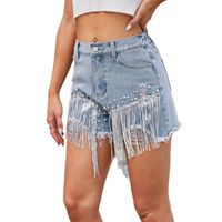 Women's Daily Streetwear Solid Color Shorts Tassel Jeans main image 3