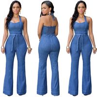 Women's Daily Casual Streetwear Solid Color Full Length Washed Jumpsuits main image 3
