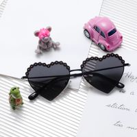 Cute Simple Style Heart Shape Tac Special-Shaped Mirror Full Frame Kids Sunglasses main image 2
