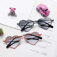 Cute Simple Style Heart Shape Tac Special-Shaped Mirror Full Frame Kids Sunglasses main image 4