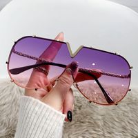 Basic Gradient Color Pc Square Frameless Women's Sunglasses main image 2
