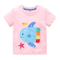 Casual Animal Cartoon Solid Color Cotton T-shirts & Blouses main image 5
