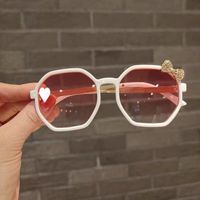 Cute Bow Knot Pc Oval Frame Clips Women's Sunglasses main image 4