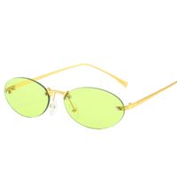Fashion Streetwear Solid Color Ac Oval Frame Frameless Women's Sunglasses main image 4