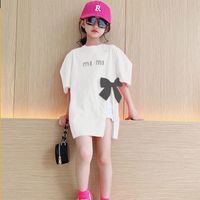 Cute Letter Solid Color Polyester T-shirts & Blouses main image 3