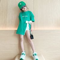 Cute Letter Solid Color Polyester T-shirts & Blouses main image 4