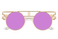 Retro Streetwear Round Ac Round Frame Full Frame Women's Sunglasses sku image 18