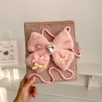 1 Piece Double Heart Bow Knot Class Learning School Cloth Wood-free Paper Cute Notebook sku image 2
