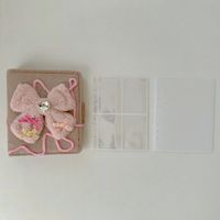 1 Piece Double Heart Bow Knot Class Learning School Cloth Wood-free Paper Cute Notebook sku image 5