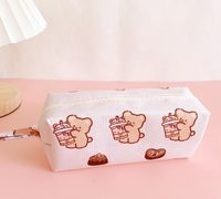 Bear Cloth Learning School Cute Simple Style Pencil Case main image 6