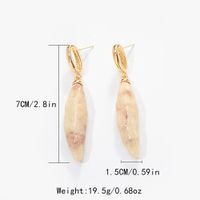 1 Pair Elegant Retro Luxurious Geometric Plating Inlay Copper Natural Stone 14K Gold Plated Drop Earrings main image 2