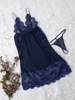 Women's Solid Color Mesh Bowknot Sexy Lingerie main image 3
