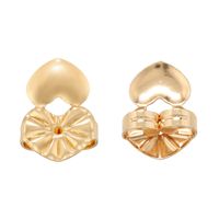 1 Pair Brass Heart Shape Butterfly Earplug Casual Simple Style Classic Style main image 6