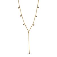 Stainless Steel Modern Style Simple Style Round Inlay Rhinestones Long Necklace Necklace main image 5