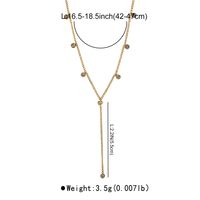 Acier Inoxydable Style Moderne Style Simple Rond Incruster Strass Sautoir Collier main image 2