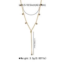 Stainless Steel Modern Style Simple Style Round Inlay Rhinestones Long Necklace Necklace main image 2