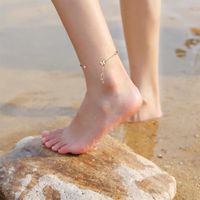 Vacation Letter Butterfly Copper Plating Women's Anklet main image 6