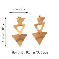 1 Pair Elegant French Style Streetwear Triangle Plating Hollow Out 304 Stainless Steel 14K Gold Plated Drop Earrings main image 2