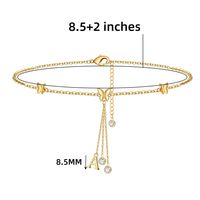 Vacation Letter Butterfly Copper Plating Women's Anklet main image 2