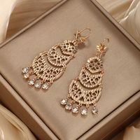 1 Pair Vintage Style Xuping Geometric Tassel Plating Inlay Alloy Copper Alloy Artificial Gemstones Ear Hook main image 3