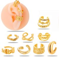 1 Piece Vintage Style Solid Color Plating Copper Ear Studs main image 8
