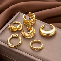 1 Piece Vintage Style Solid Color Plating Copper Ear Studs main image 7