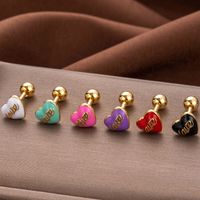 1 Piece Ear Cartilage Rings & Studs Vintage Style Heart Shape 316 Stainless Steel  Plating main image 6