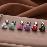 1 Piece Ear Cartilage Rings & Studs Vintage Style Heart Shape 316 Stainless Steel  Plating main image 7