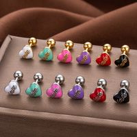 1 Piece Ear Cartilage Rings & Studs Vintage Style Heart Shape 316 Stainless Steel  Plating main image 3