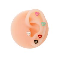 1 Piece Ear Cartilage Rings & Studs Vintage Style Heart Shape 316 Stainless Steel  Plating main image 5