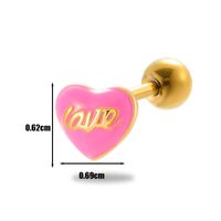 1 Piece Ear Cartilage Rings & Studs Vintage Style Heart Shape 316 Stainless Steel  Plating sku image 9