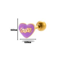 1 Piece Ear Cartilage Rings & Studs Vintage Style Heart Shape 316 Stainless Steel  Plating sku image 10