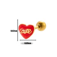 1 Piece Ear Cartilage Rings & Studs Vintage Style Heart Shape 316 Stainless Steel  Plating sku image 11