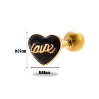 1 Piece Ear Cartilage Rings & Studs Vintage Style Heart Shape 316 Stainless Steel  Plating sku image 12
