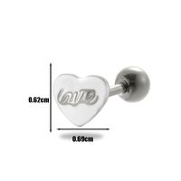1 Piece Ear Cartilage Rings & Studs Vintage Style Heart Shape 316 Stainless Steel  Plating sku image 1